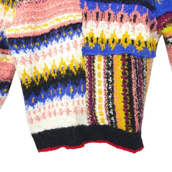 Free People Best Day Ever Pullover Sweater Womens M Multicolor Alpaca Wool Blend - Picture 10 of 16